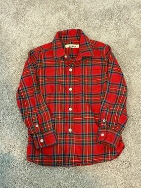 Mini Boden Plaid Flannel Shirt 7-8